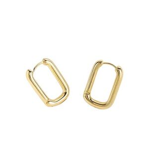 Minimalist Oval Huggie Hoops